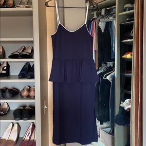 GANNI Navy Peplum Dress